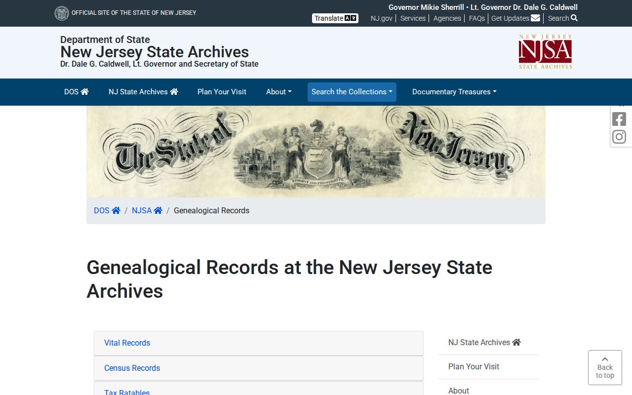 Sayreville previous residents State Archives research source