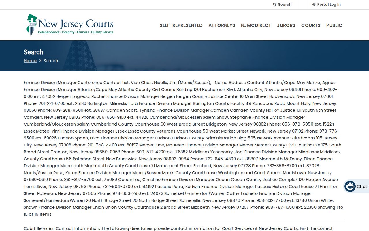 Sayreville resident lookup using the New Jersey Courts case search