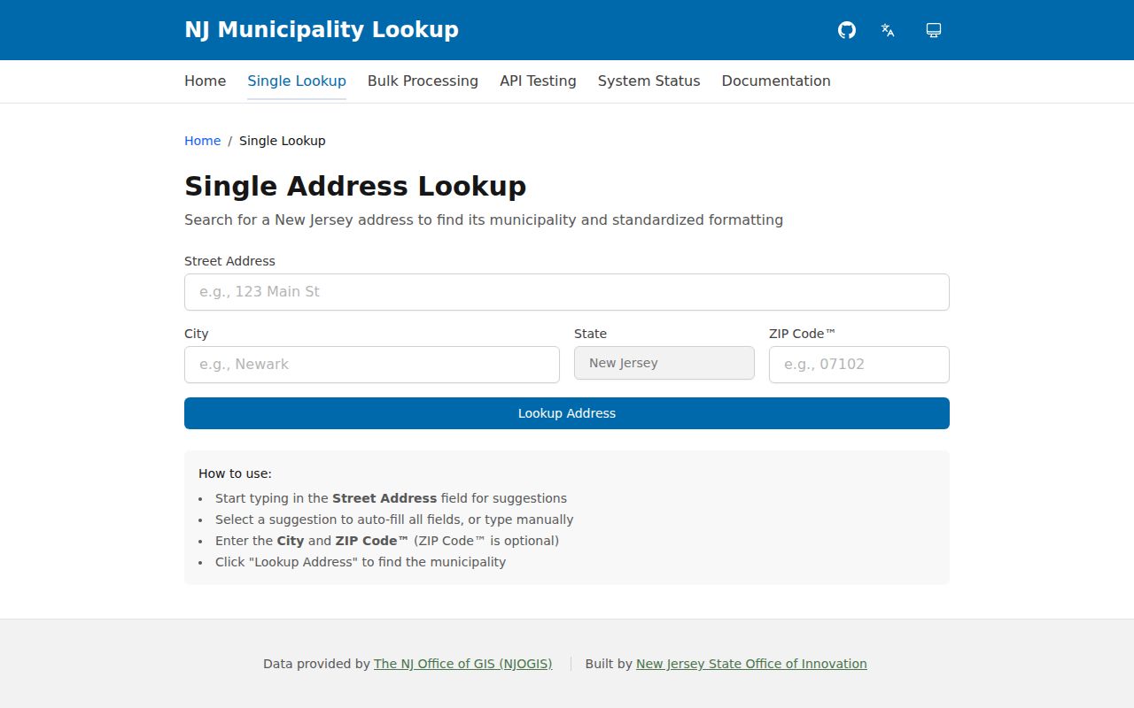 Sayreville ZIP code directory state municipality lookup